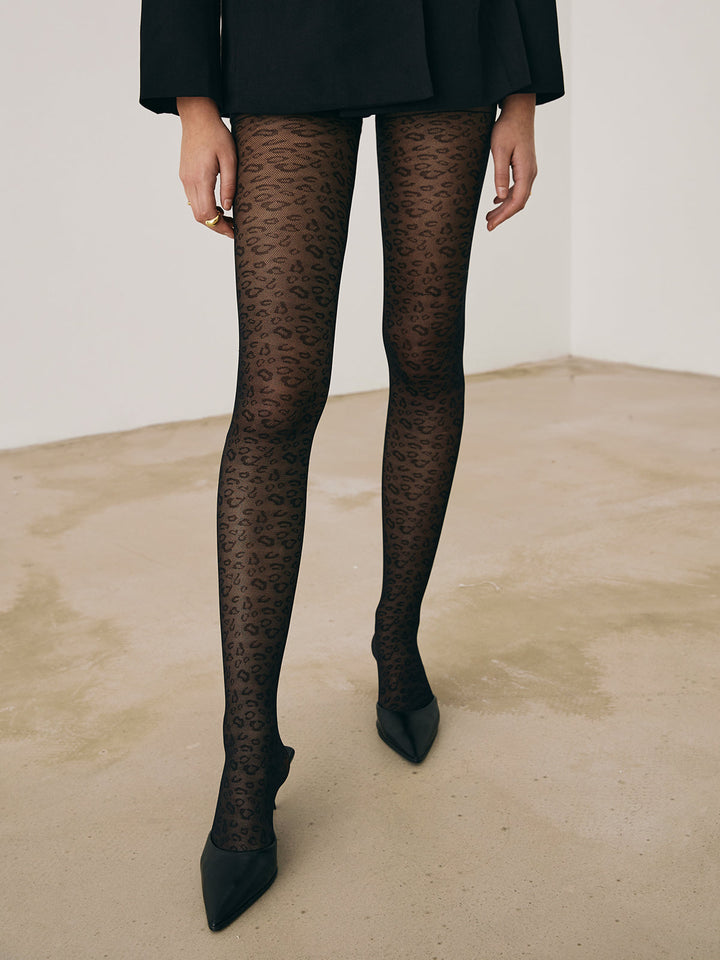 Collants Effrontés à Imprimé Léopard