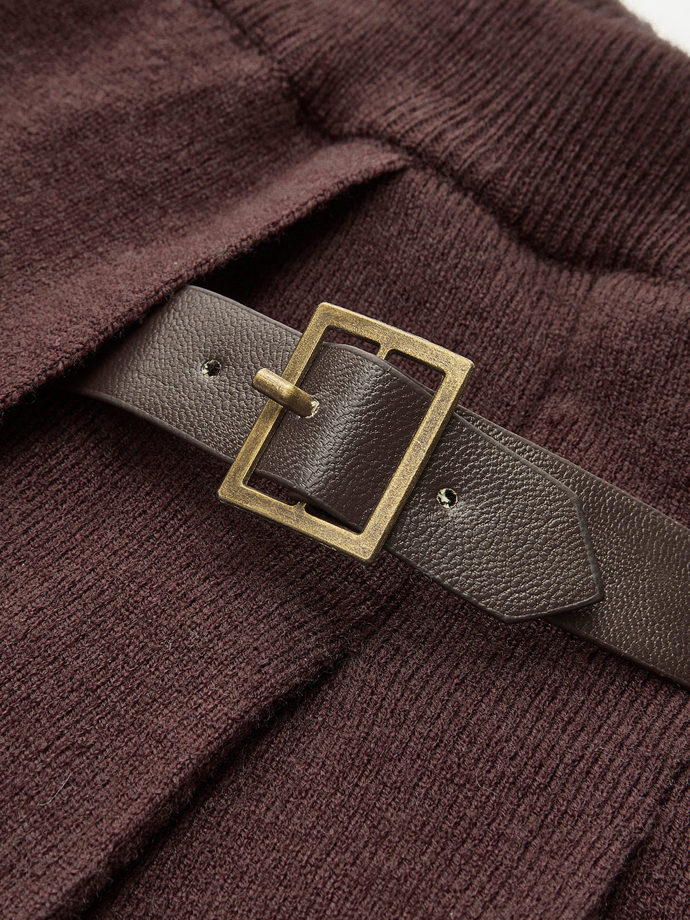 Jupe en maille plissée à taille élastique