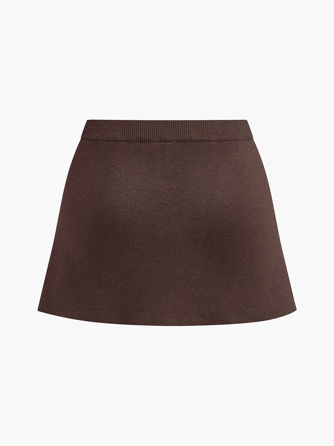 Jupe en maille plissée à taille élastique
