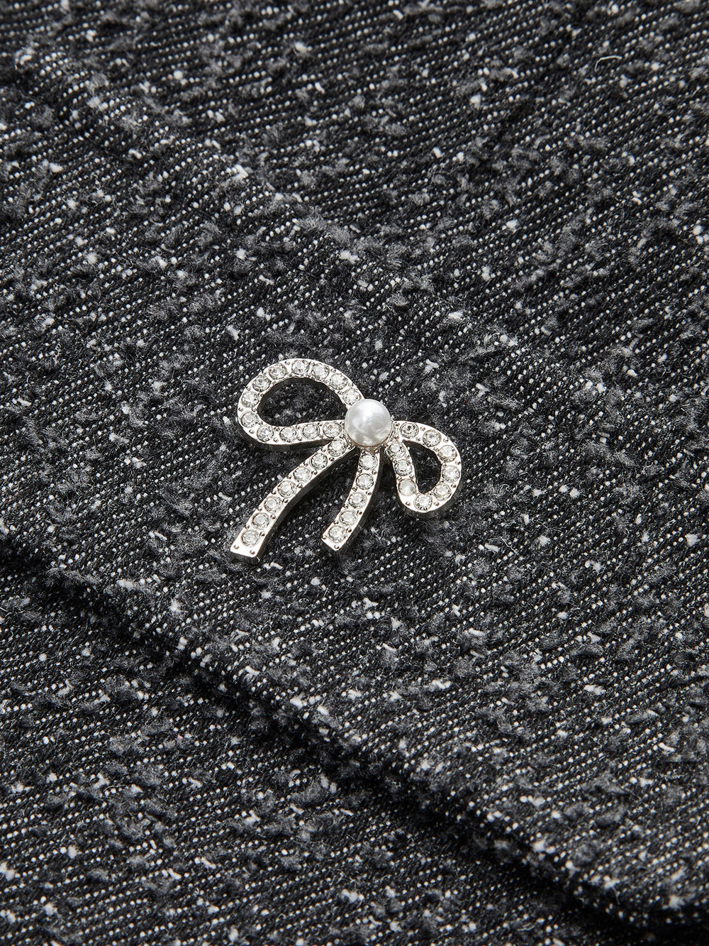 Jupe Mini en Jean à Nœud en Métal