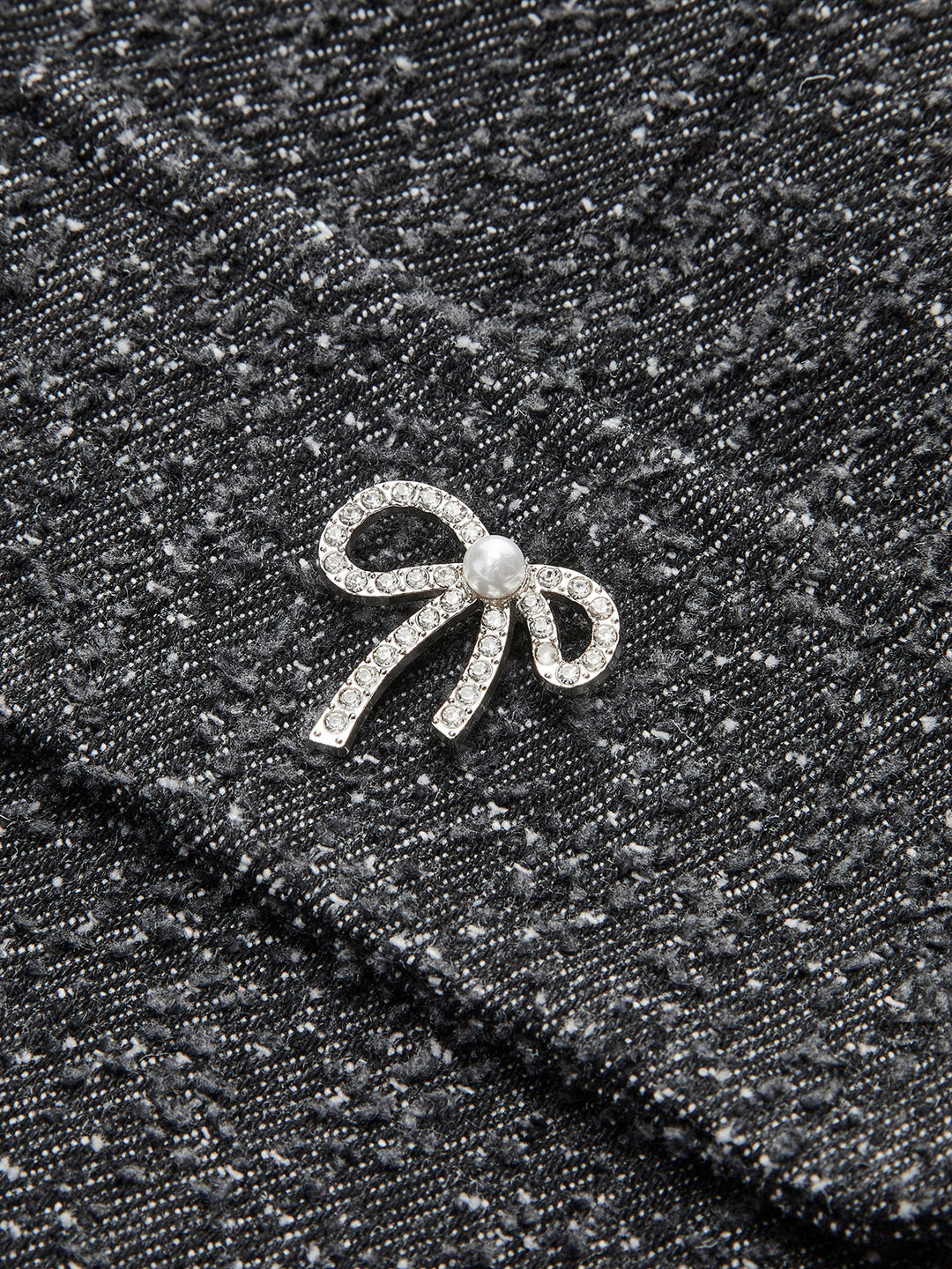 Jupe Mini en Jean à Nœud en Métal