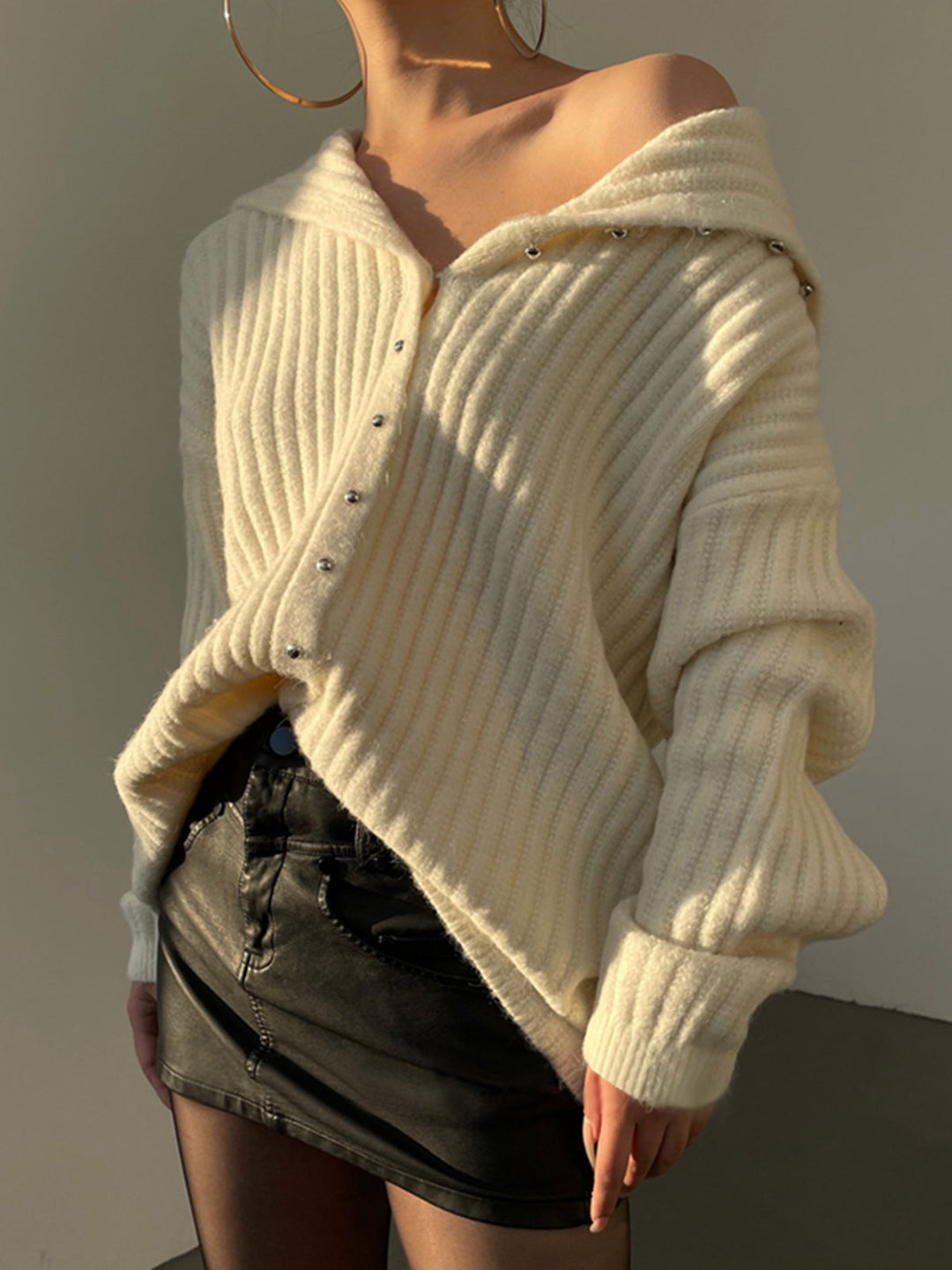 Cardigan Bouton Élégant