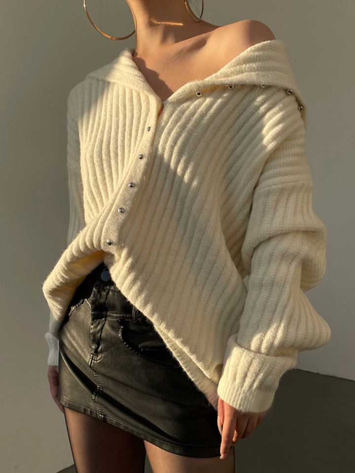 Cardigan Bouton Élégant