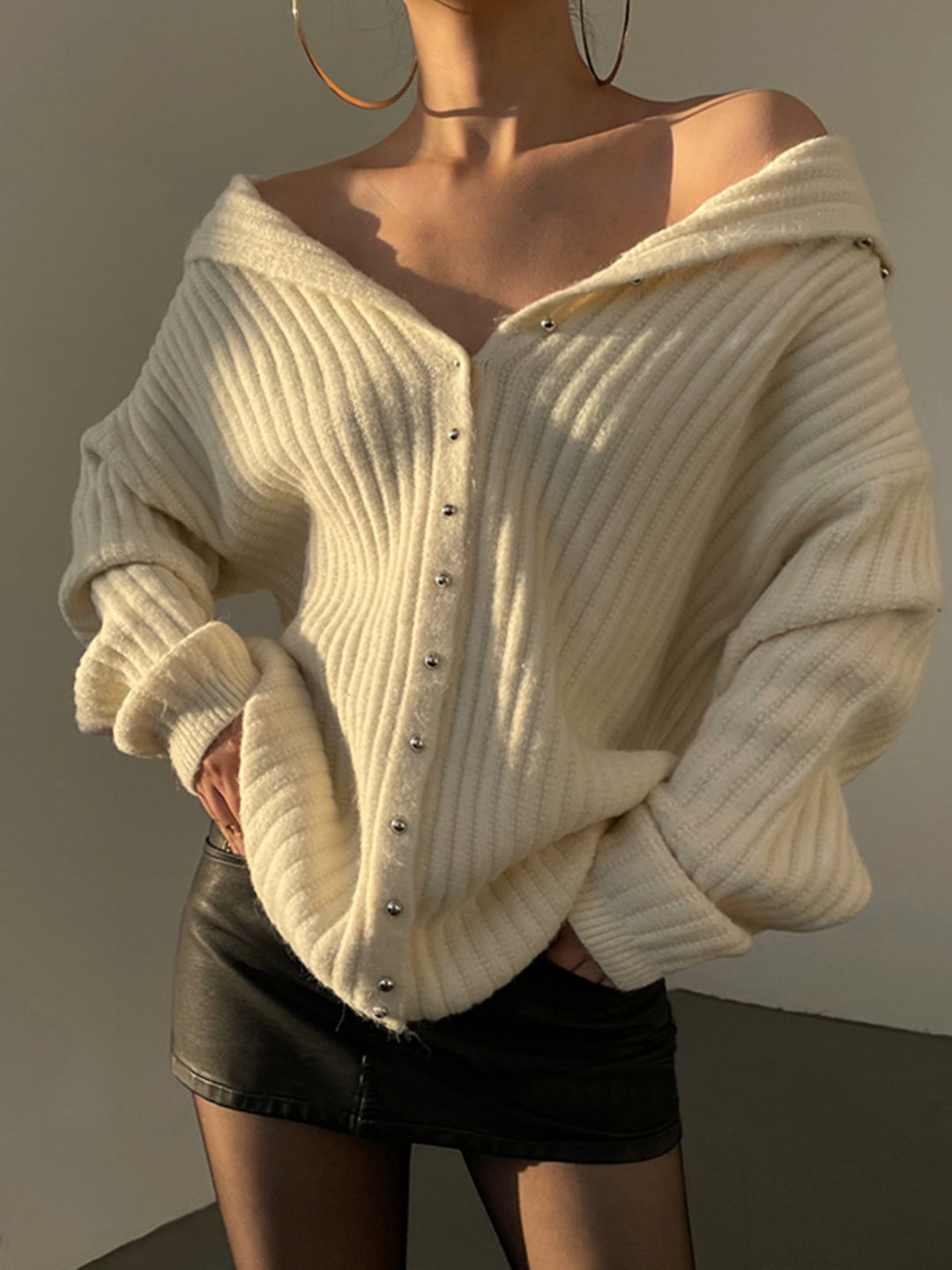 Cardigan Bouton Élégant