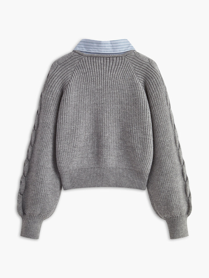 Pull Col Ras-du-Cou Polo 2 en 1