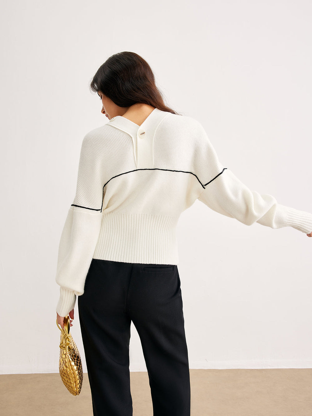 Cardigan Bouton Passepoil Chic