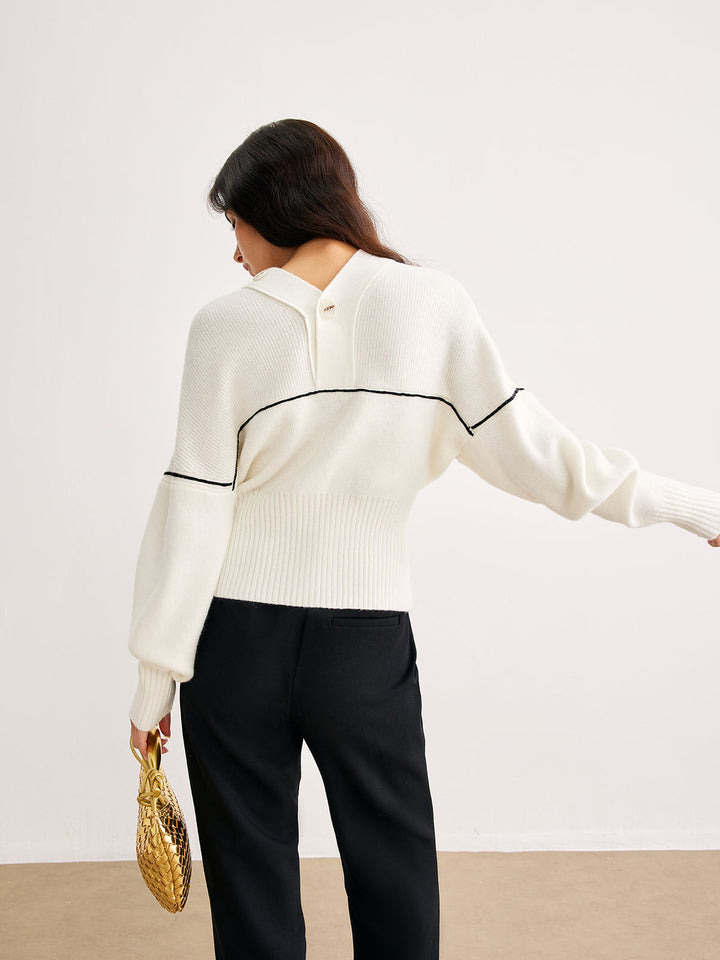 Cardigan Bouton Passepoil Chic