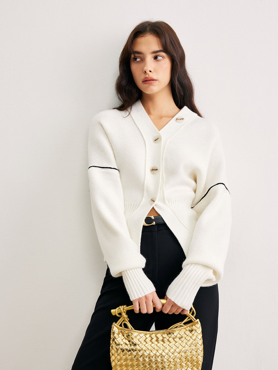 Cardigan Bouton Passepoil Chic