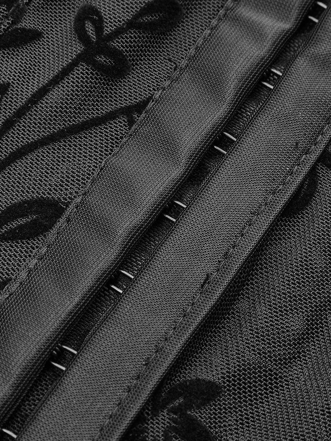Corset structuré en maille transparente florale