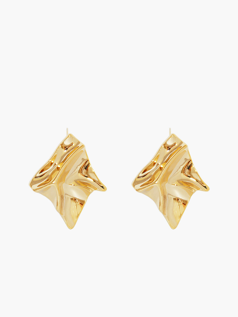 Boucles d'oreilles minimalistes plissées