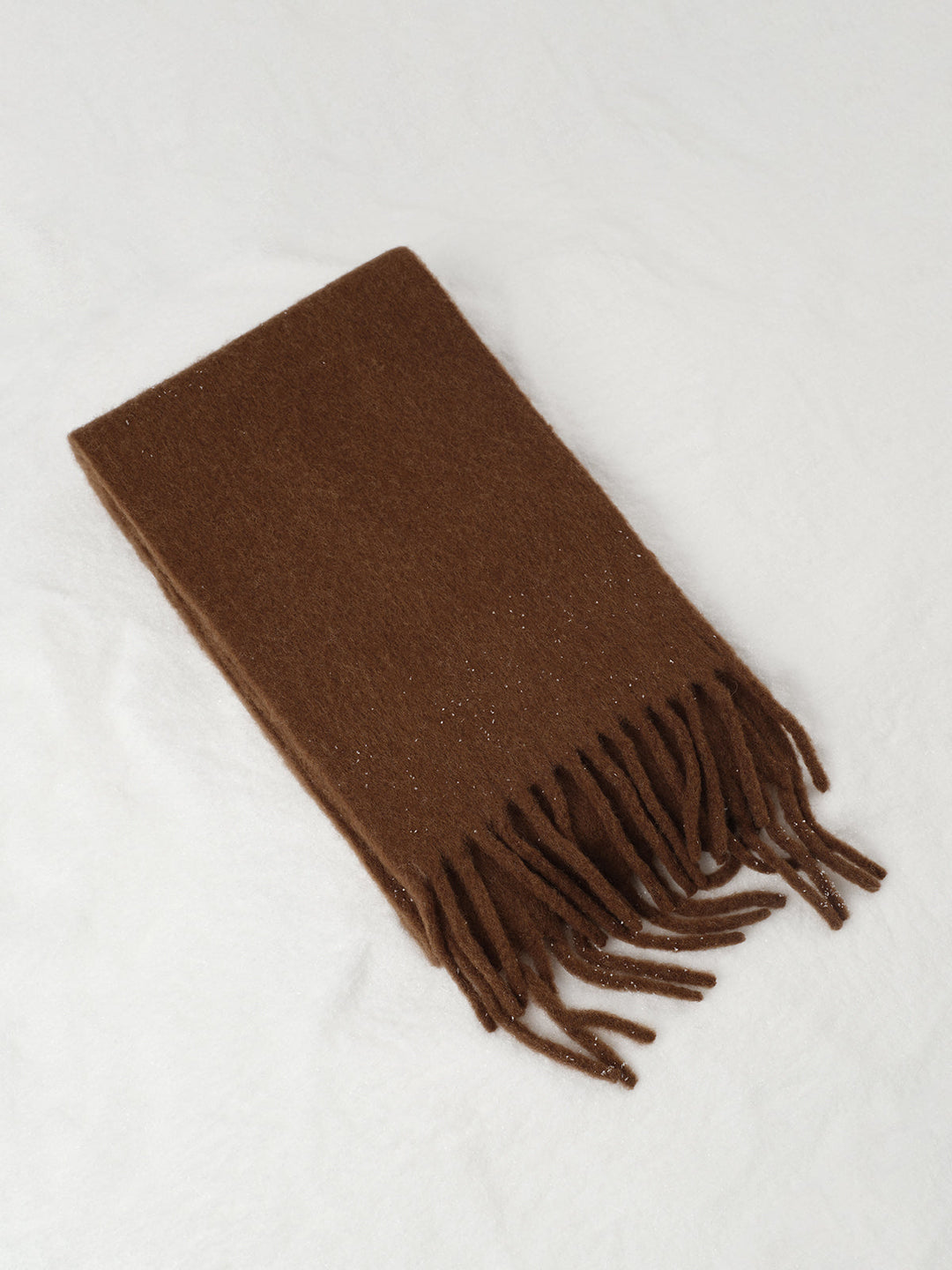 Foulard à glands minimaliste en mélange de laine