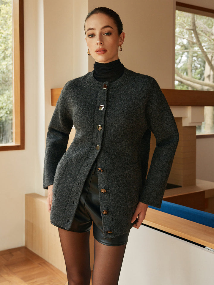 Cardigan Doux Polyvalent à Boutons