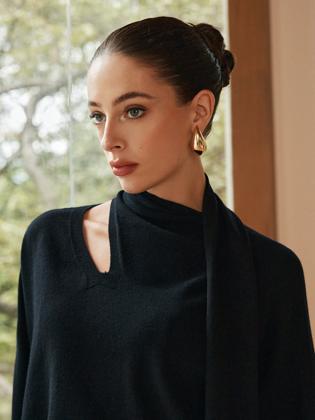 Pull en Laine Mélangée Minimaliste