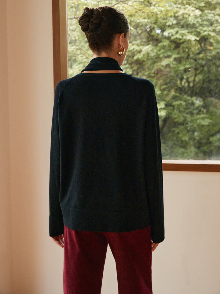 Pull en Laine Mélangée Minimaliste
