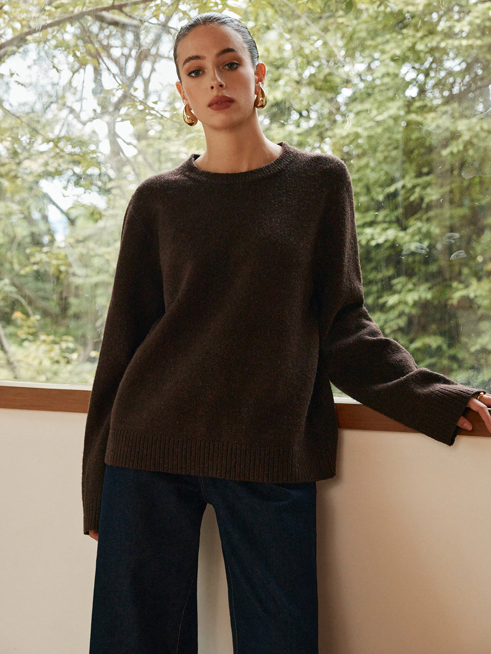 Pull Douillet Décontracté Drapé