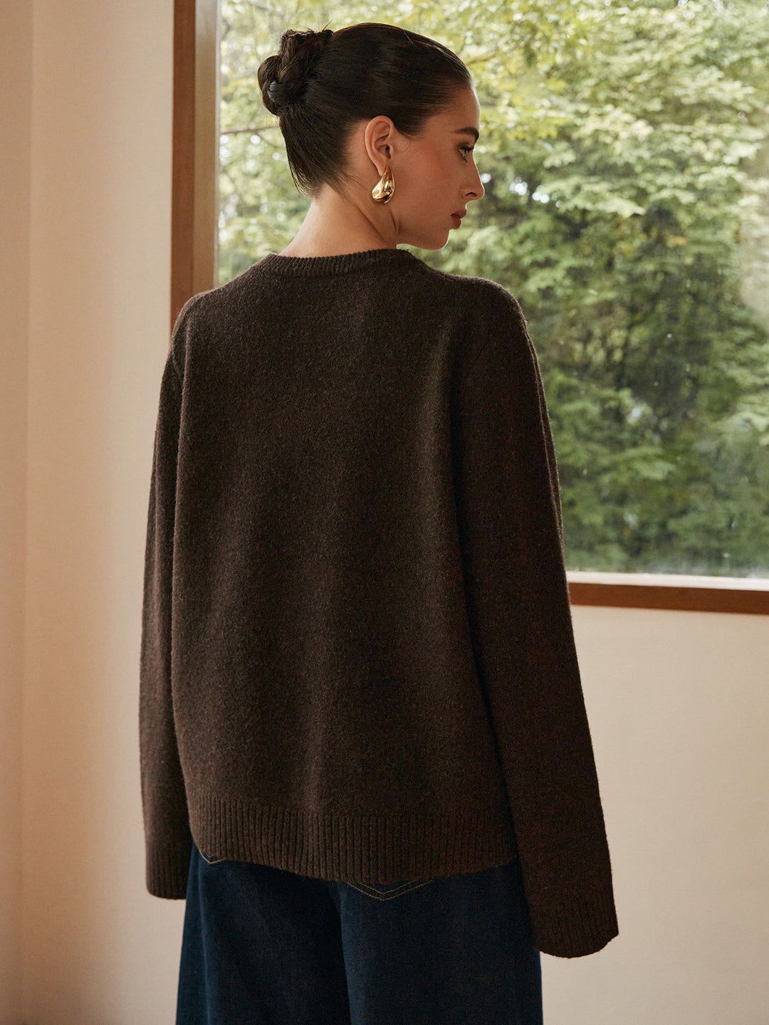Pull Douillet Décontracté Drapé