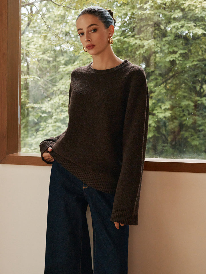 Pull Douillet Décontracté Drapé
