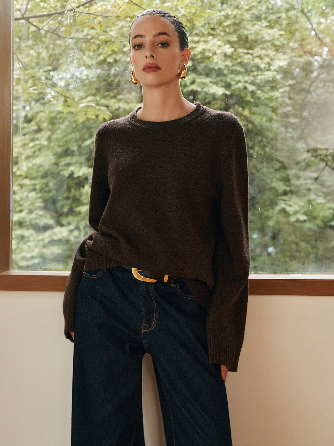 Pull Douillet Décontracté Drapé
