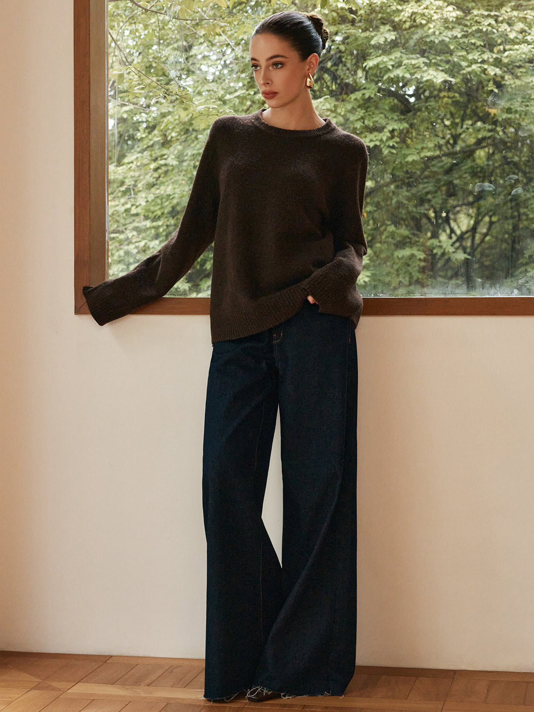 Pull Douillet Décontracté Drapé