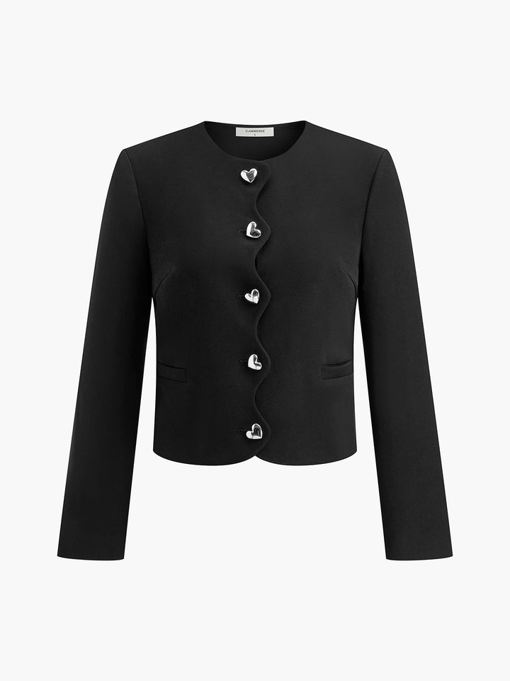 Veste Coupe Regular à Boutons Coeur