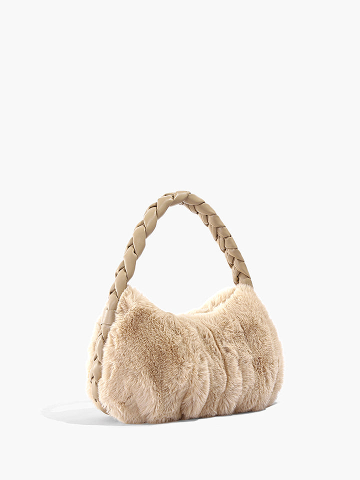 Sac à main fuzzy avec sangle tissée