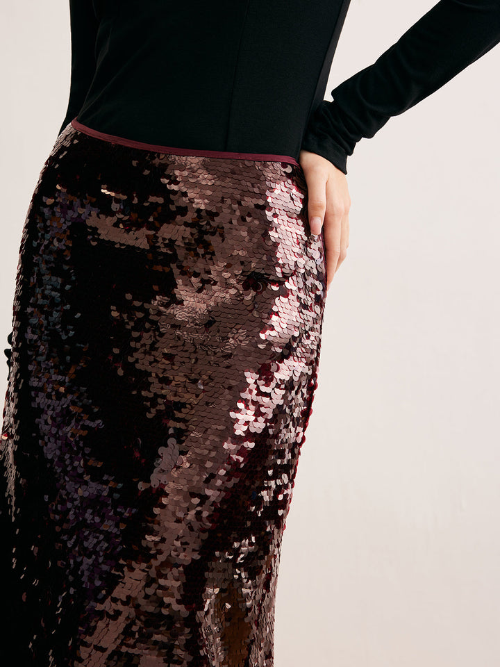 Jupe Maxi à Sequins Romance