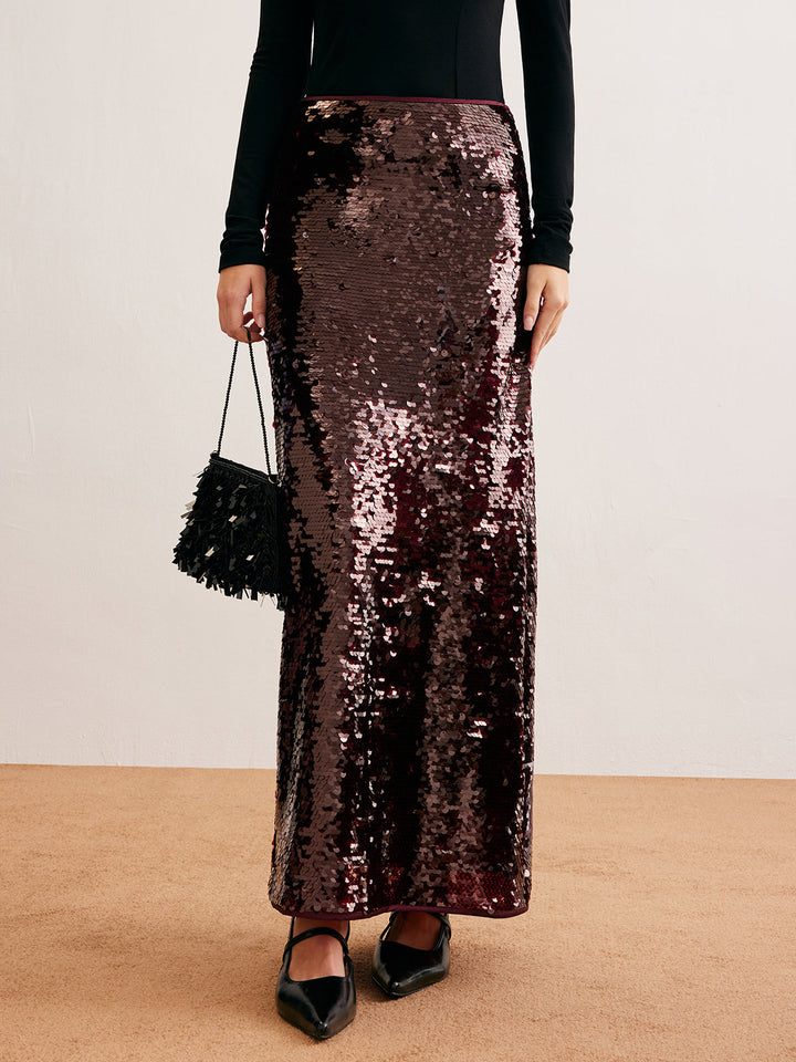 Jupe Maxi à Sequins Romance