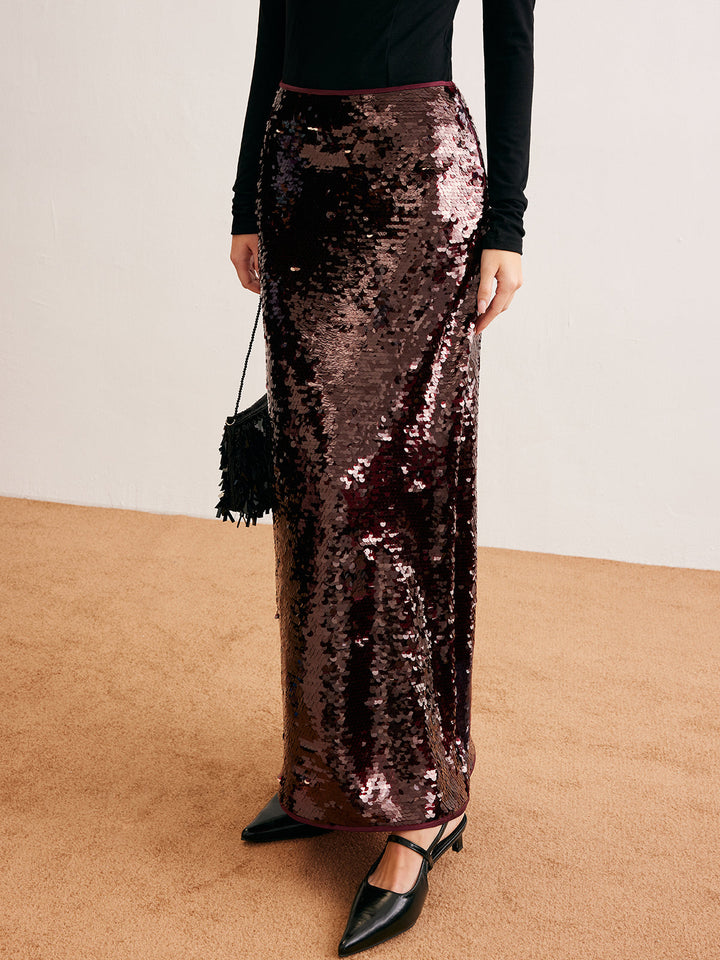 Jupe Maxi à Sequins Romance