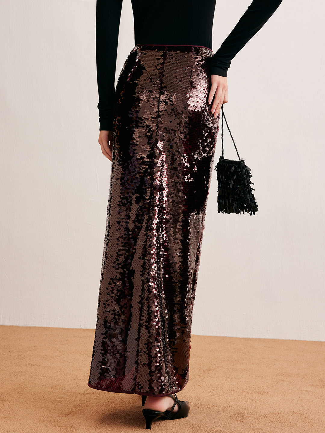 Jupe Maxi à Sequins Romance