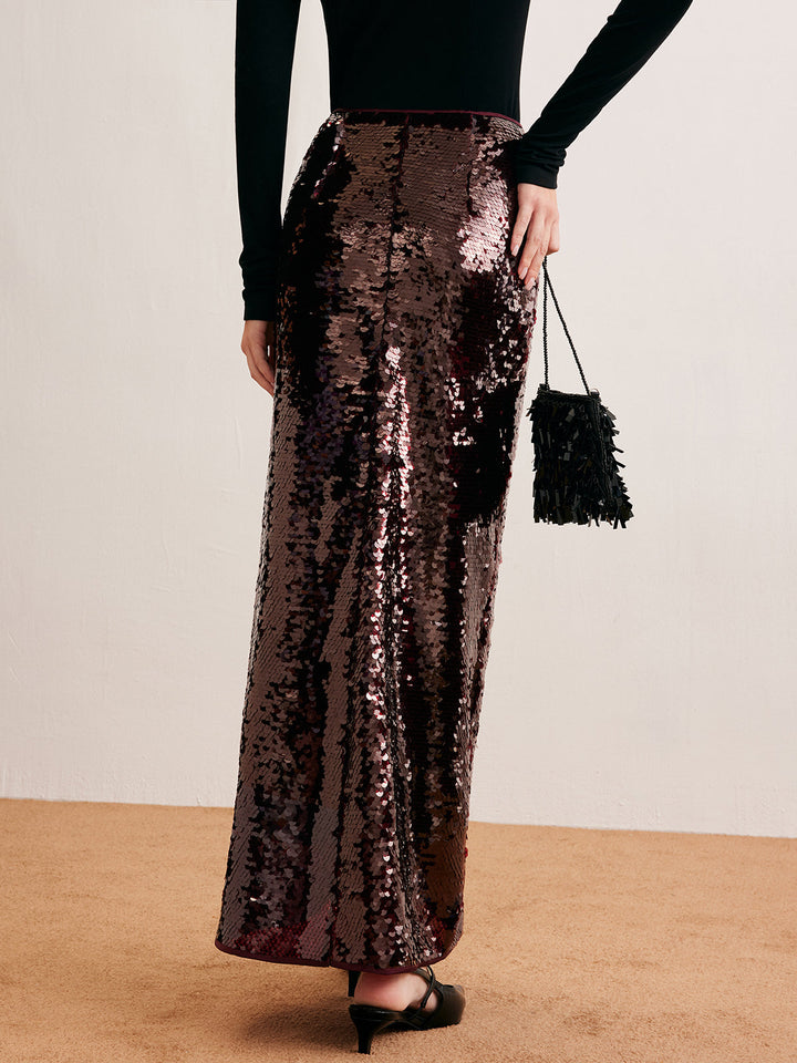 Jupe Maxi à Sequins Romance
