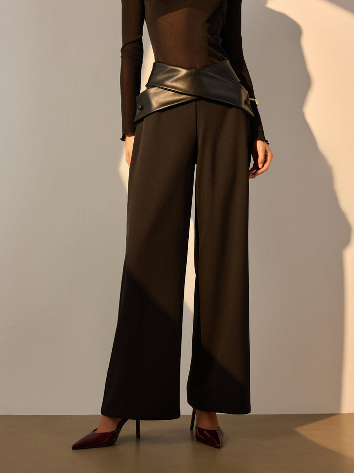 Pantalon Patchwork Cuir Artificiel