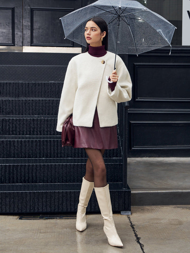 Manteau à col à boutons Romance