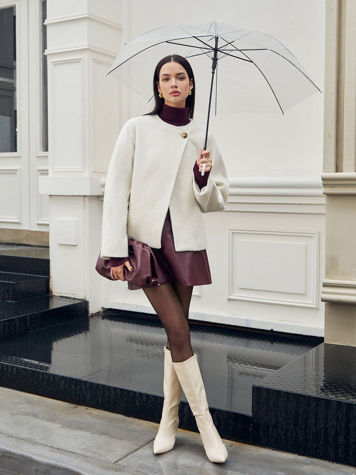 Manteau à col à boutons Romance