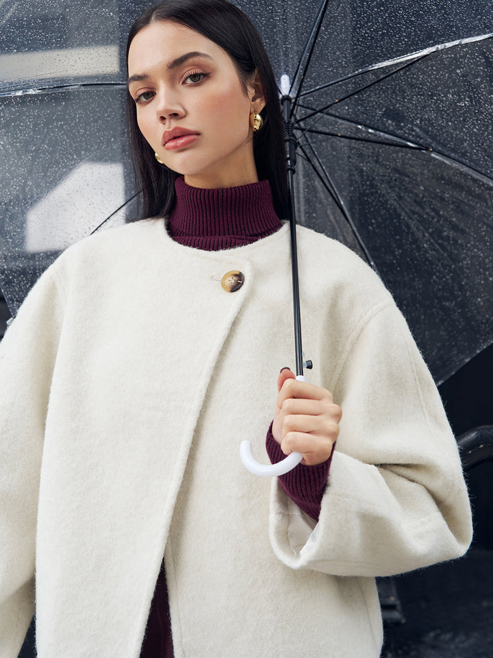 Manteau à col à boutons Romance