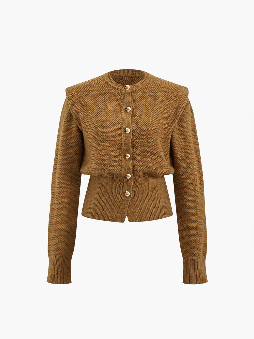 Cardigan Boutonné Vintage en Mélange Laine