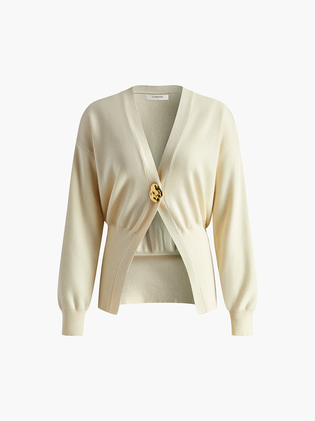 Cardigan uni à boutons dorés