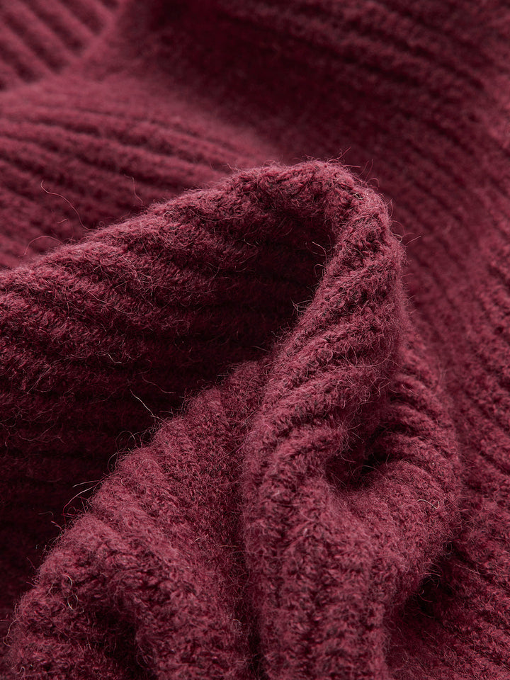 Sweater Côtelé à Fermeture Éclair Croisée
