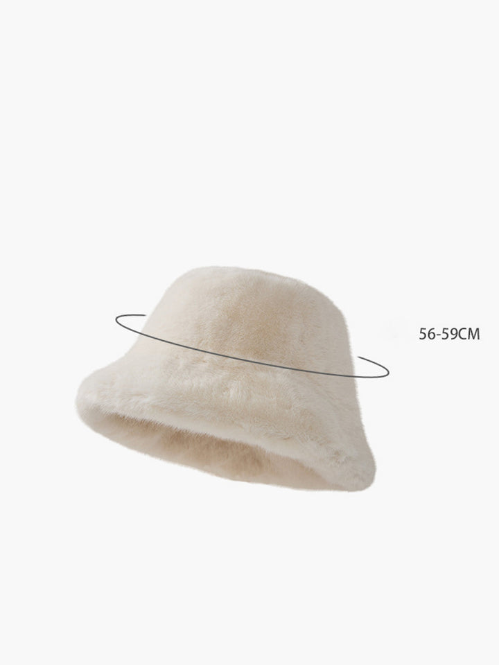 Chapeau seau en peluche d'hiver