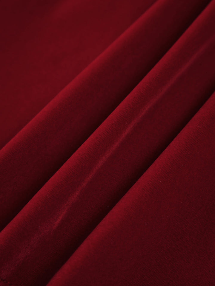Robe Courte Sans Bretelles en Velours Satiné