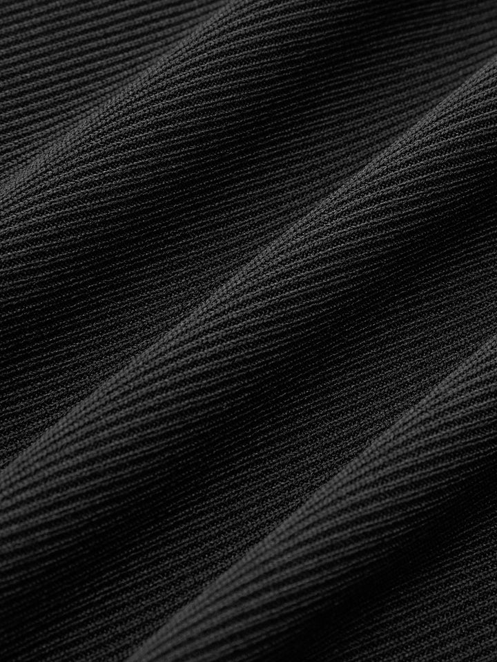 Robe Longue Ajustée en Tricot Volanté
