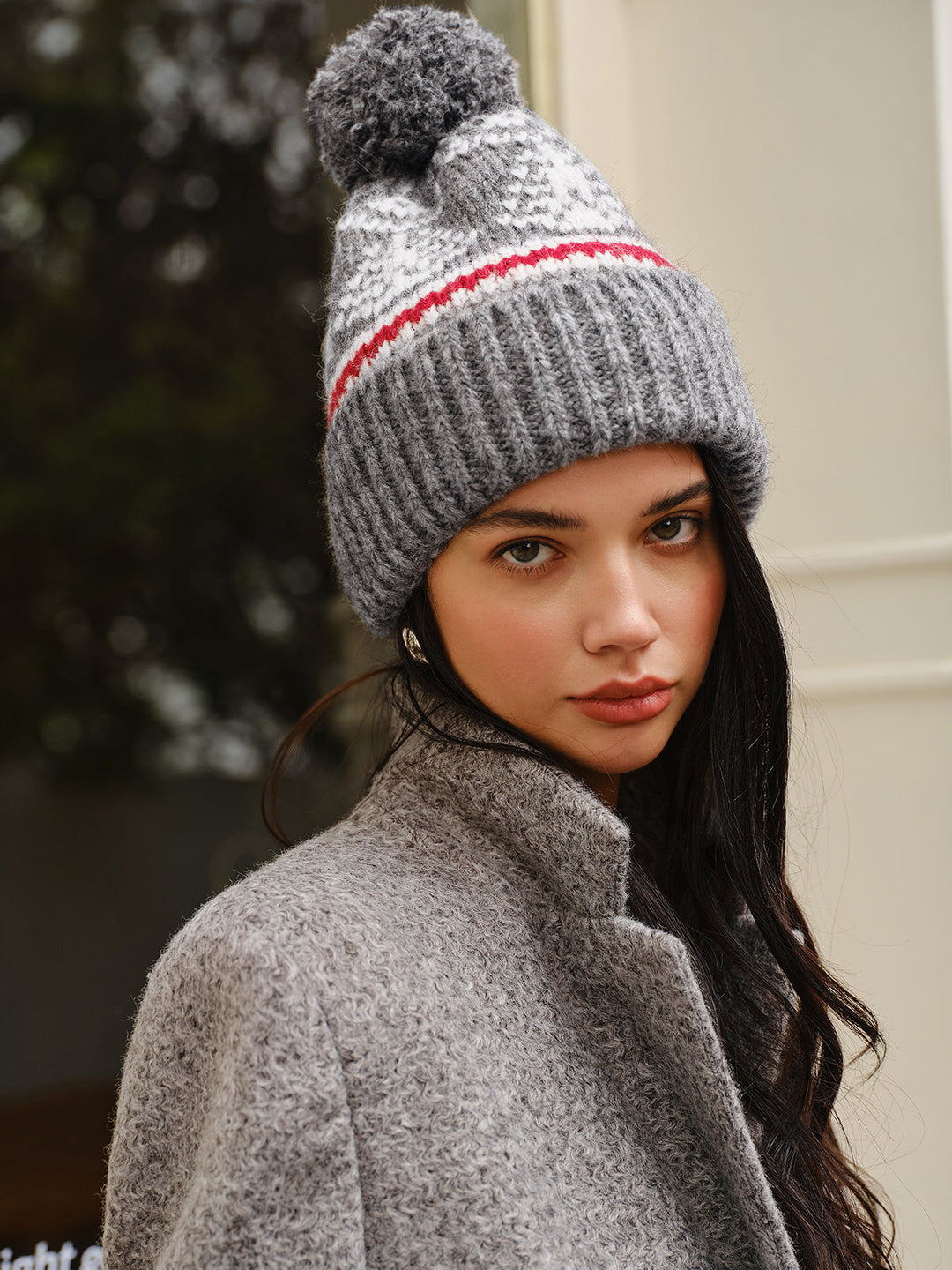 Bonnet tricoté chaud de Noël