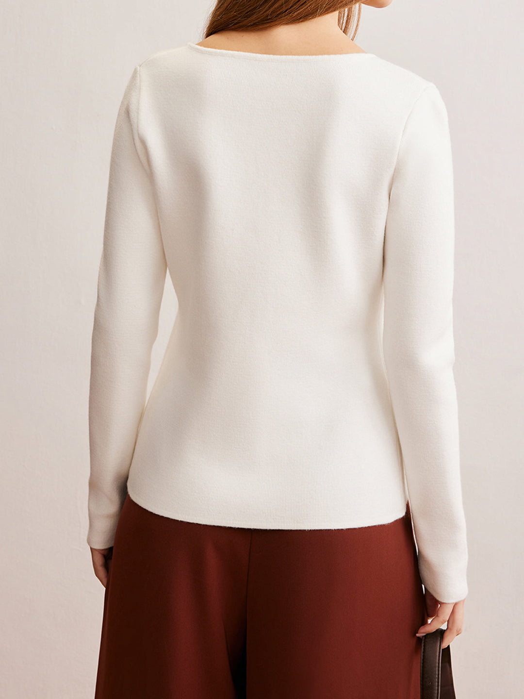 Cardigan Bouton Goutte d'Eau Col en V