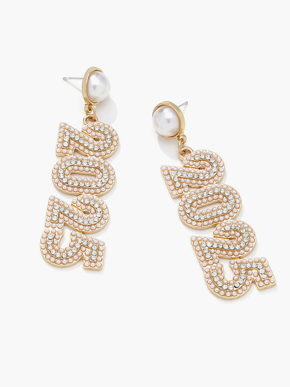 Boucles d'oreilles Longues Nouvel An 2025 Strass