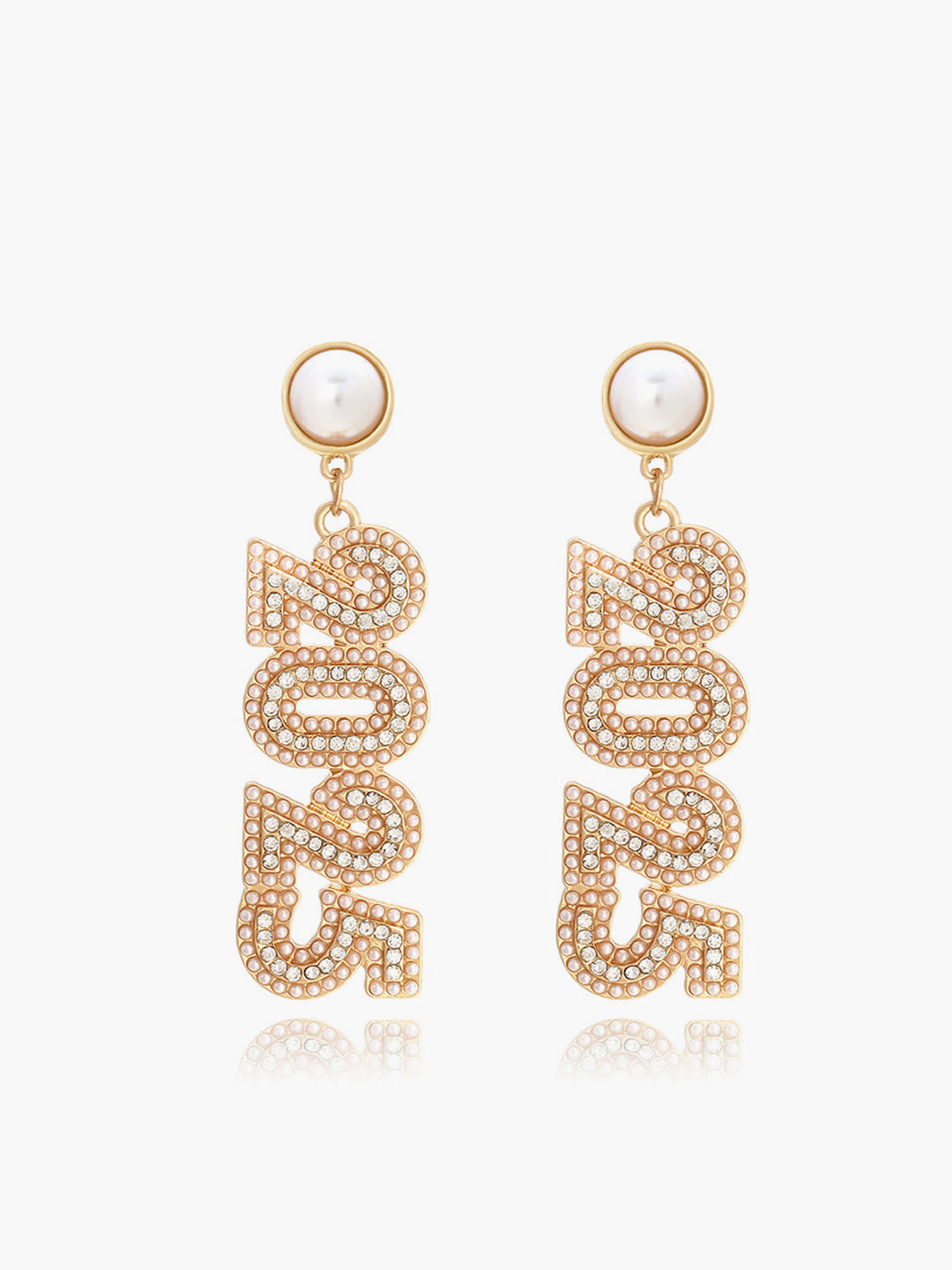 Boucles d'oreilles Longues Nouvel An 2025 Strass