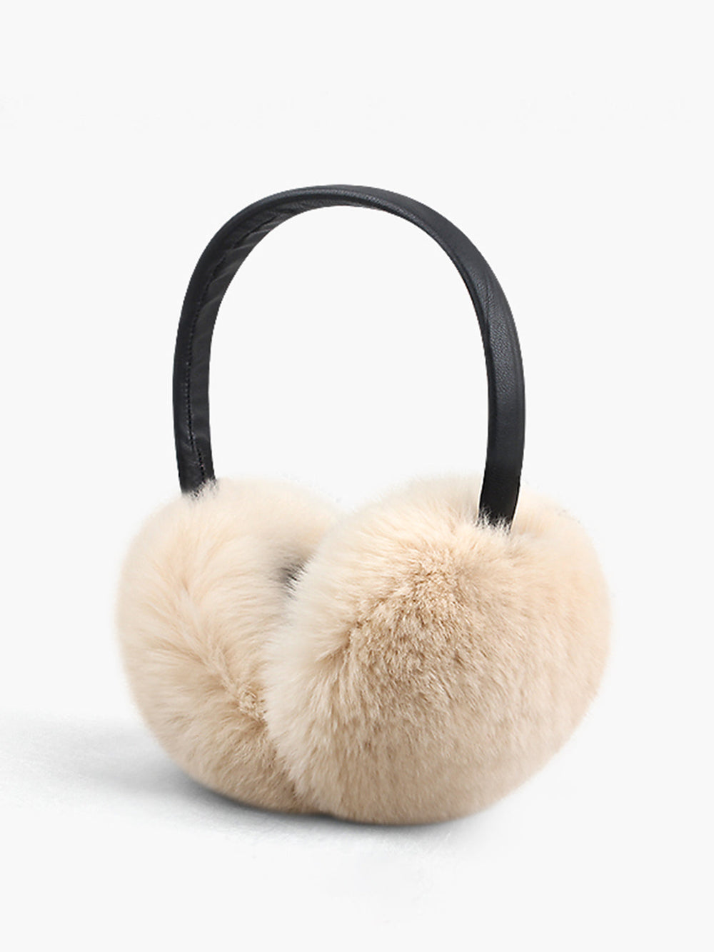 Cache-oreilles rétractables en fourrure de lapin