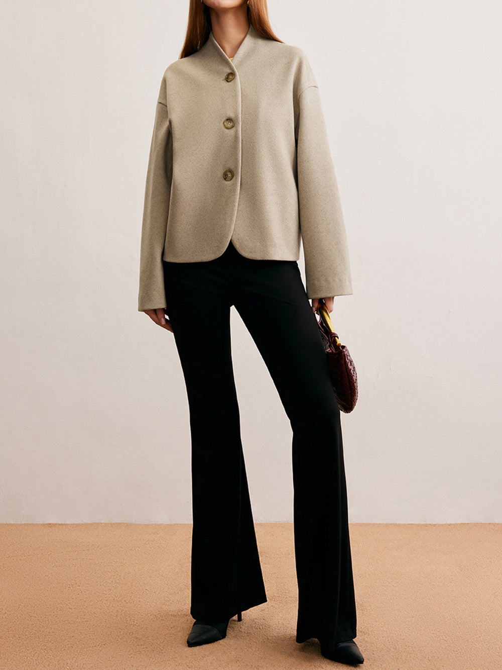 Cardigan Boutonning Ajusté Classique