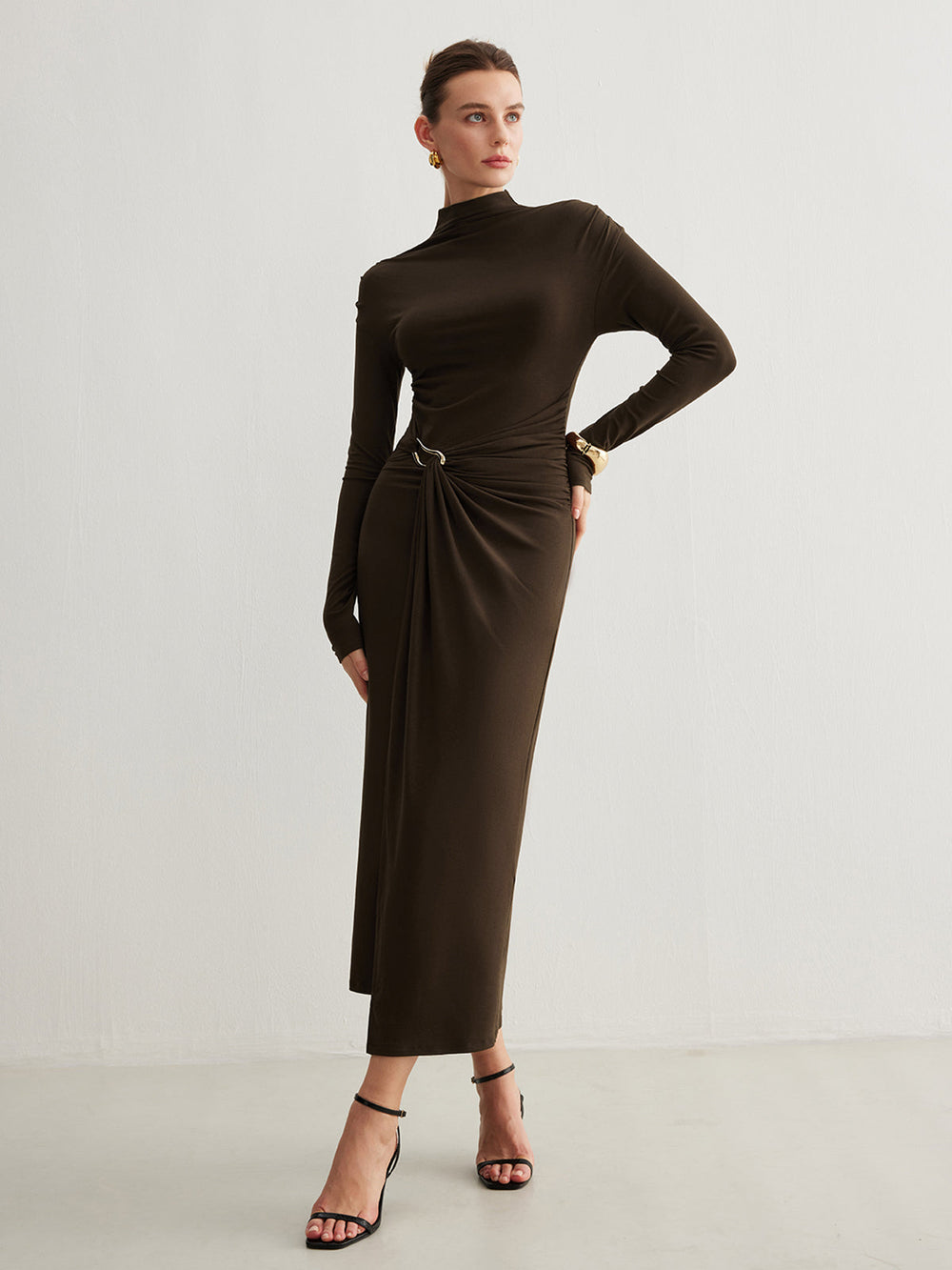Robe Patinée Métallique Irregulière