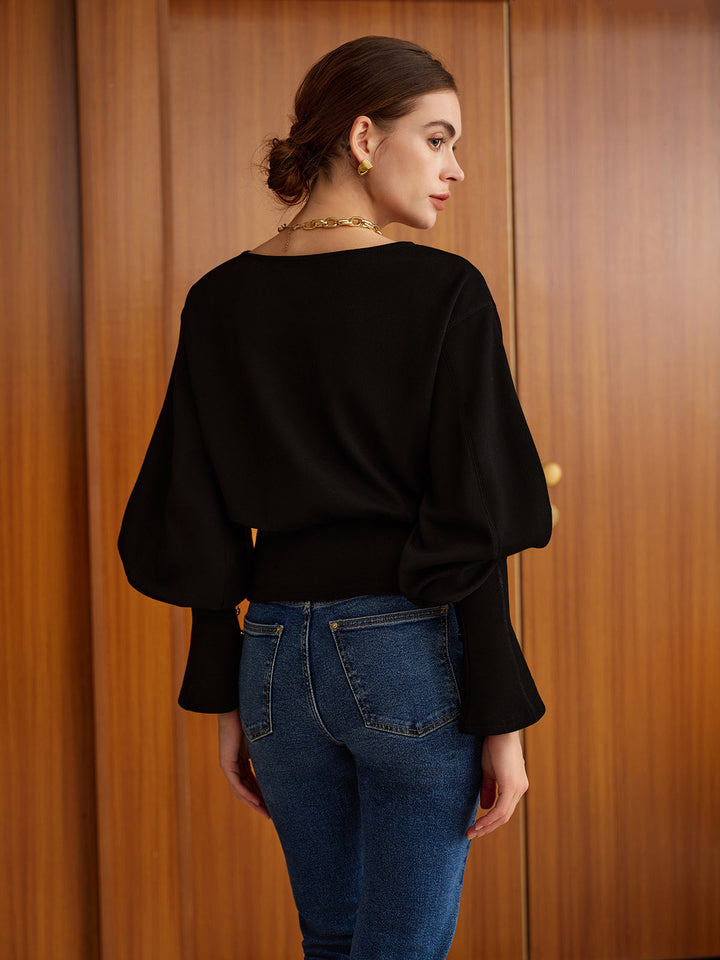 Sweatshirt à Manches Chauve-Souris Resserré