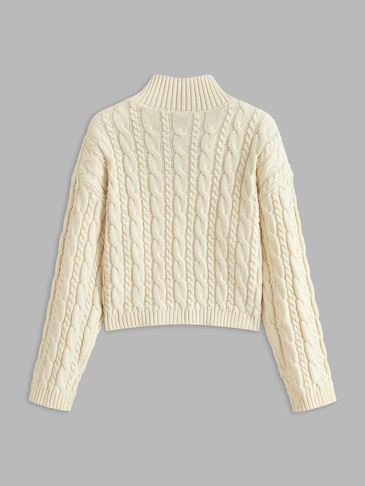 Haut en tricot à col clé en coton