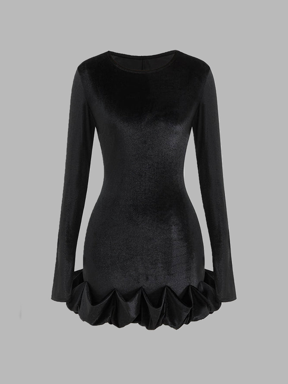 Robe Mi-Velours Coupe Ajustée